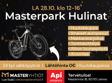 Masterpark Hulinat <br>La 28.10. klo 12-16</br>